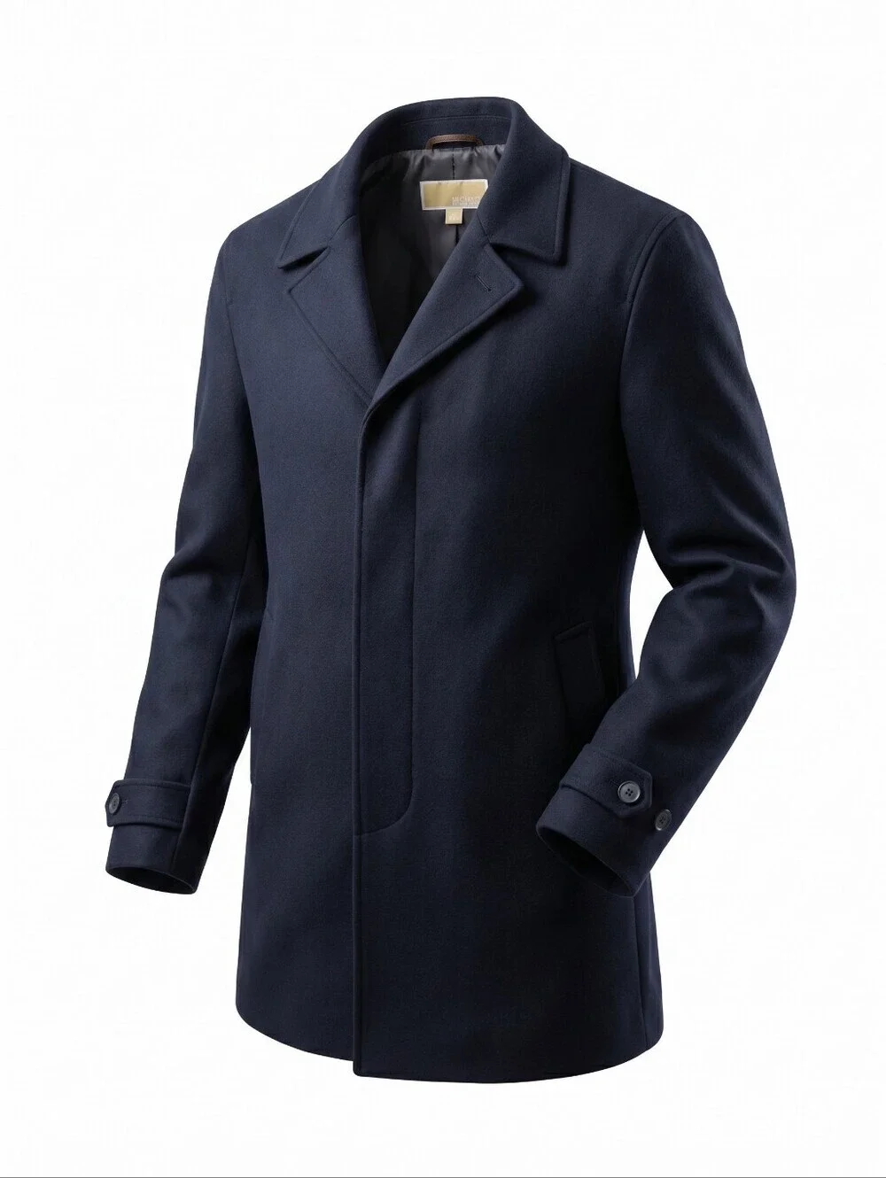 Michael Kors Black Single-Breasted Pea Coat